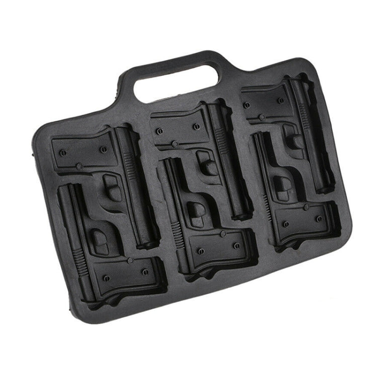 Silicon Handgun Shaped Ice Cube Tray (Random Delivery)(Red)