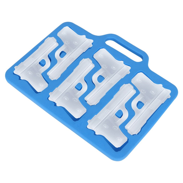 Silicon Handgun Shaped Ice Cube Tray (Random Delivery)(Red)