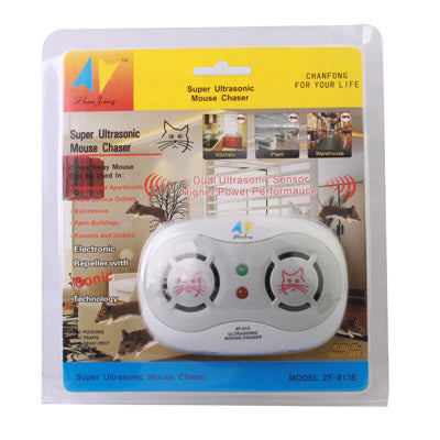 Dual Ultrasonic Sensor Mouse Chaser(White)