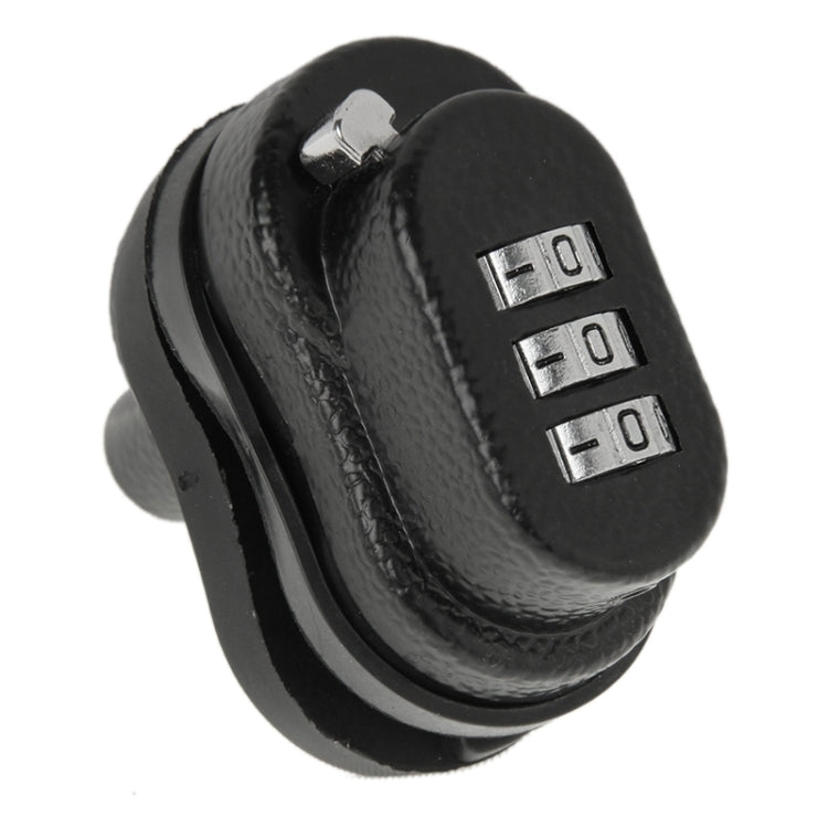3 Digit Resettable Combination Security Lock(Black)