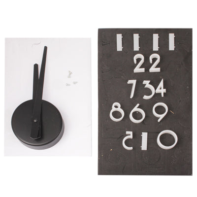 Creative DIY CLOCK 360 3D Digital Wall Clock(Black)