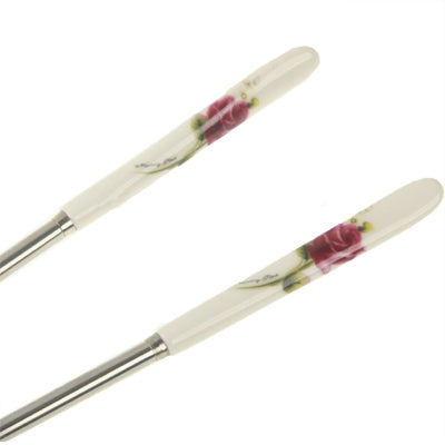 Ceramic Handle Stainless Steel Spoon + Chopsticks Set