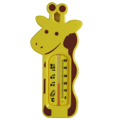 Giraffe Style HIPS Plastic Case Glass Tube Baby Bath Thermometer