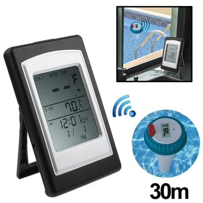 Professional Wireless Indoor and Outdoor Pool Thermometer, With Calendar / Alarm