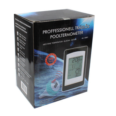 Professional Wireless Indoor and Outdoor Pool Thermometer, With Calendar / Alarm