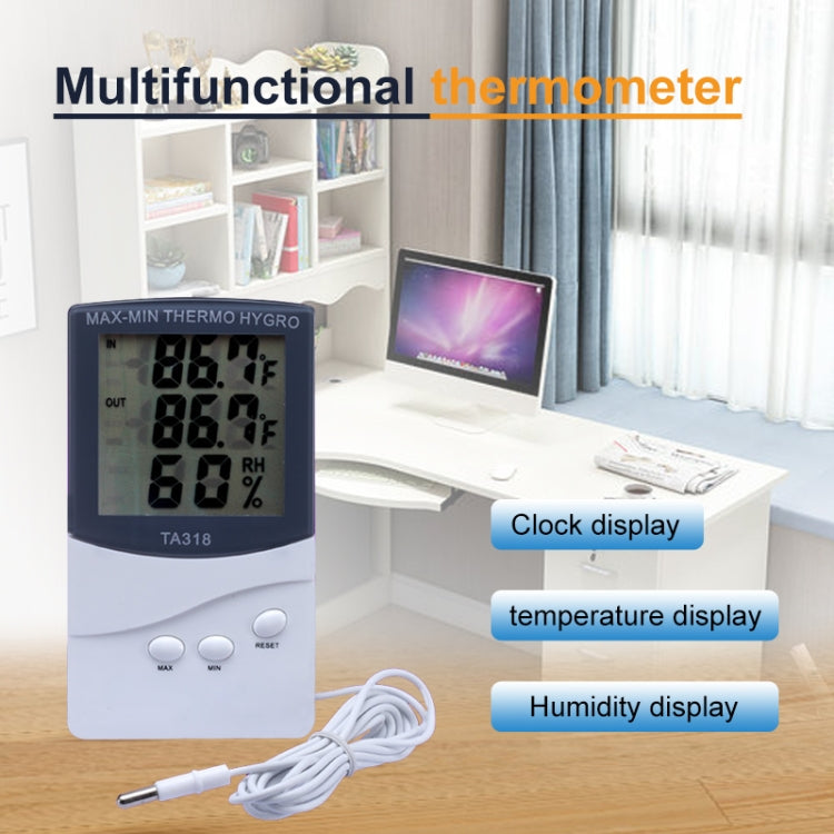 Indoor Thermometer with Hygrometer(White)