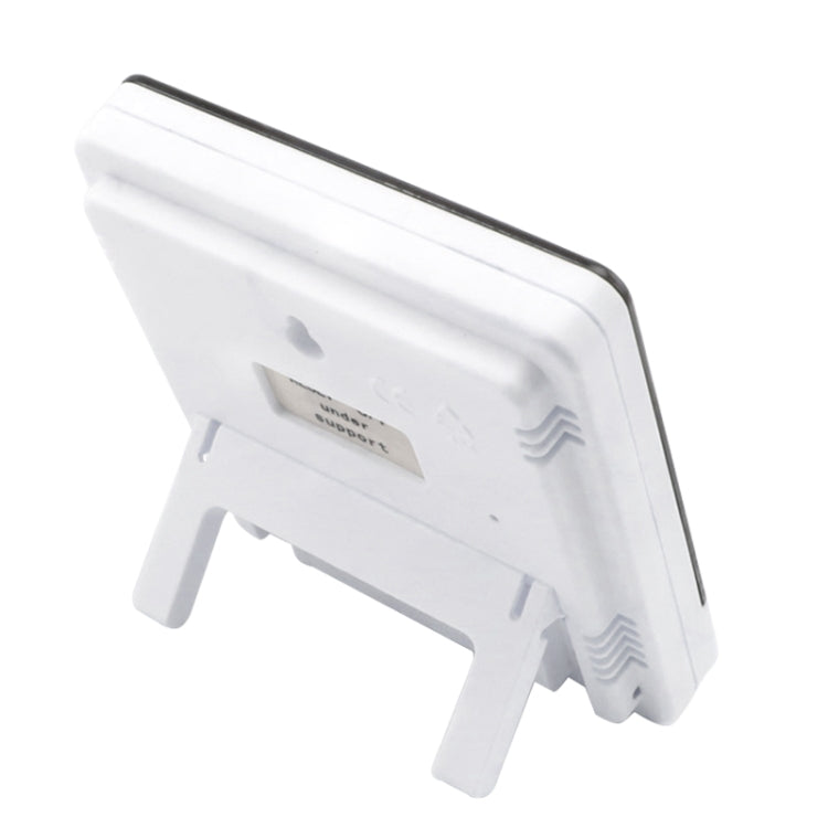 3.8 inch LCD Digital Temperature & Humidity Meter with Clock / Calendar (HTC-1)(White)