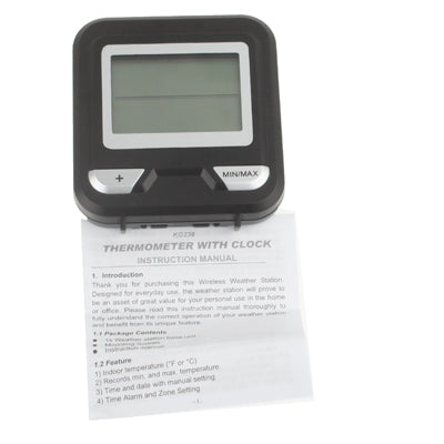 Digital Indoor Thermometer with Clock / Alarm / Calendar