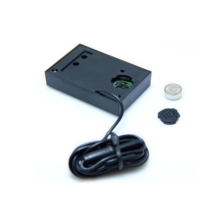 Indoor and Outdoor LCD Dual-Way Digital Thermometer with Clock(Black)