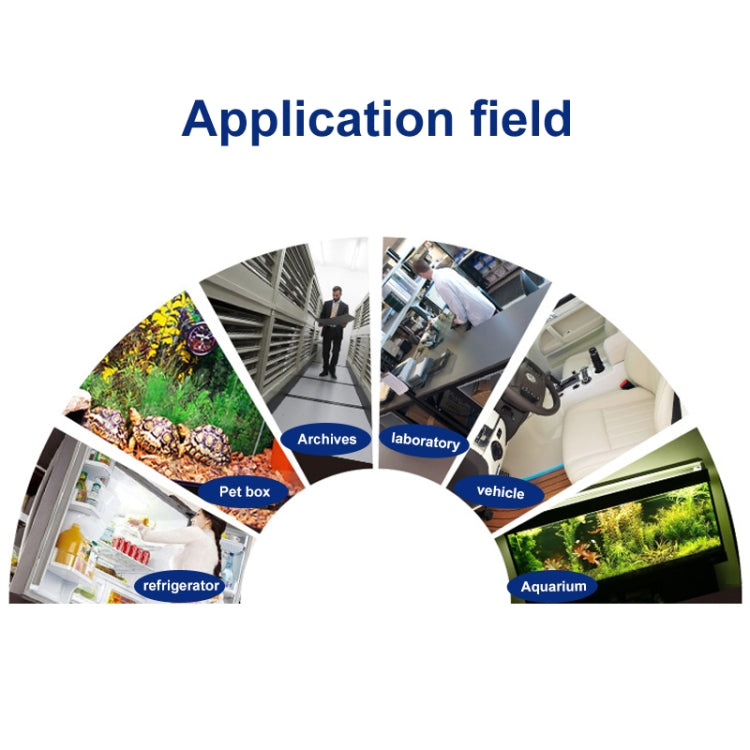 Indoor and Outdoor LCD Dual-Way Digital Thermometer with Clock(Black)