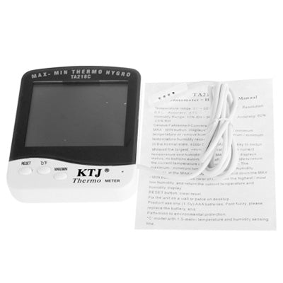 Digital LCD Thermometer with Extra Sensor Cable and Hygrometer