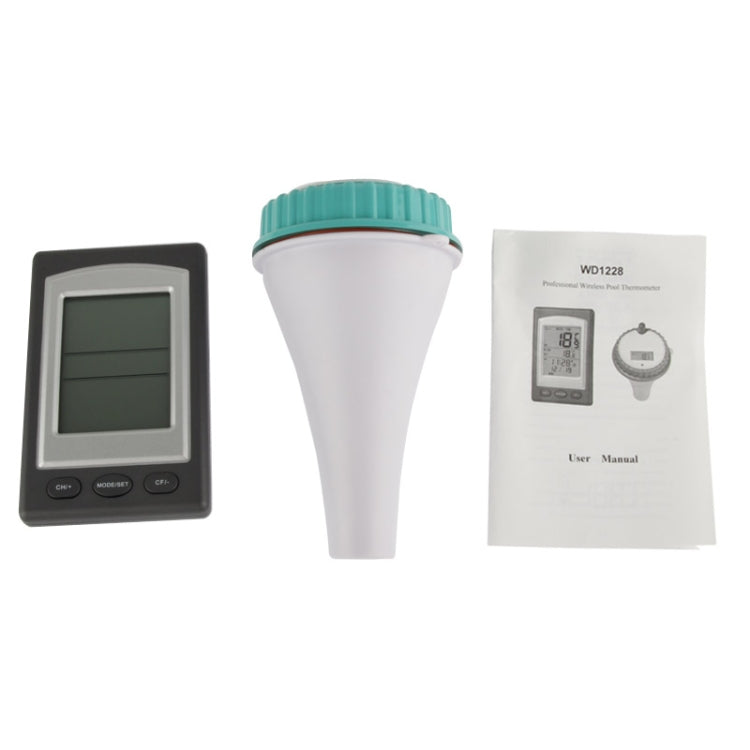 WD1228 Professional Wireless Indoor and Outdoor Pool Thermometer with Alarm Clock & Clock & Date