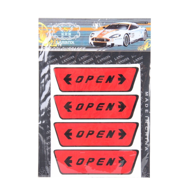 OPEN Pattern Safety Warning Car Sticker