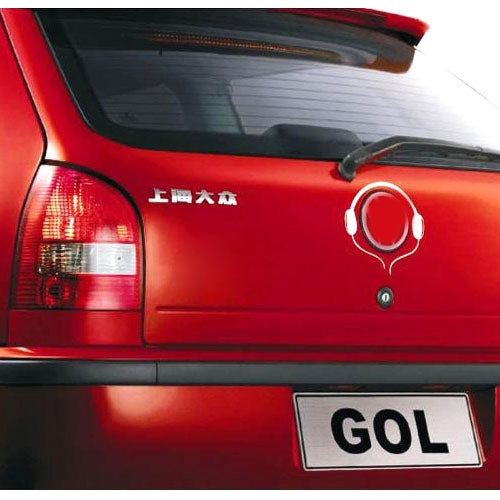 Headphone Pattern Auto Emblem Logo Decoration Car Sticker, Size: 16cm x 16cm (approx.)