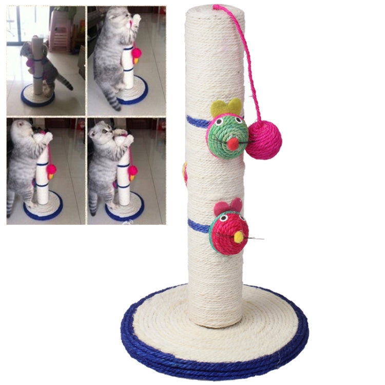 Cylinder Design Sisal Scratching Post Scratch Board Climbing Frame Toy for Cat