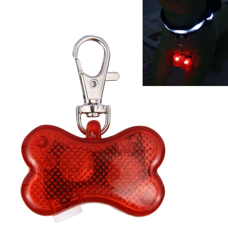 2 LED Bone Style Pet Safety Flash Pendant