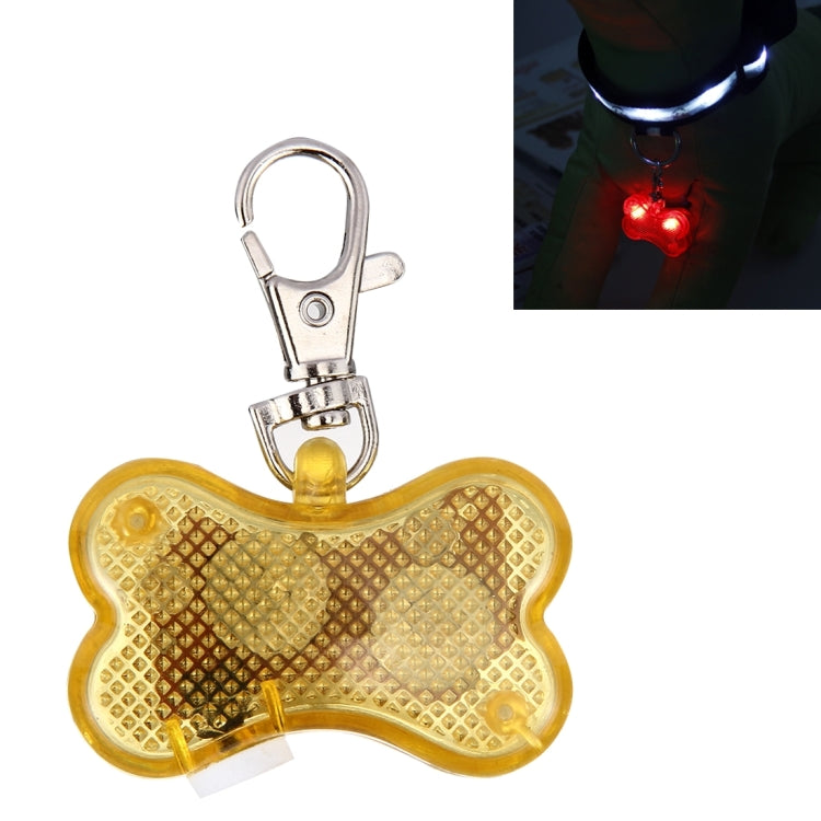 2 LED Bone Style Pet Safety Flash Pendant