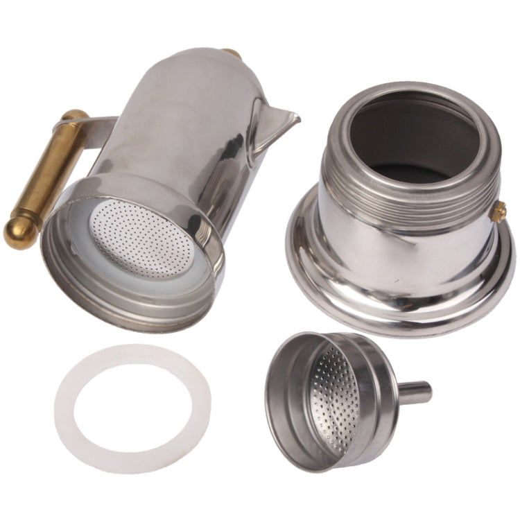 High Quality Stainless Steel Italian Coffee Maker(Silver)