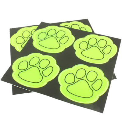 Cute Feet Style Reflective PVC Stickers (8-Piece Pack)