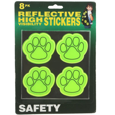 Cute Feet Style Reflective PVC Stickers (8-Piece Pack)