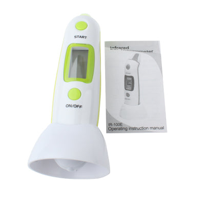 Infrared Ear thermometer with Holder(Yellow Green)