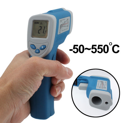 Infrared Thermometer, Temperature Range: -50 - 550 Degrees Celsius(Blue)