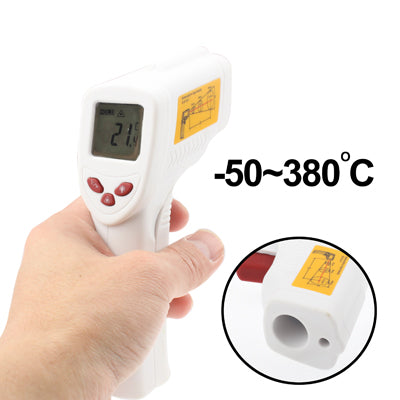 Infrared Thermometer, Temperature Range: -50 - 380 Degrees Celsius(White)