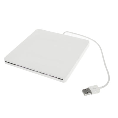 Super Slim USB 2.0 Slot-in Portable Optical DVD-RW Driver Box(White)