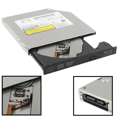 VJ230A Laptop Slim Portable Optical DVD / CD Rewritable Blu-ray Drive (SATA)(Silver)