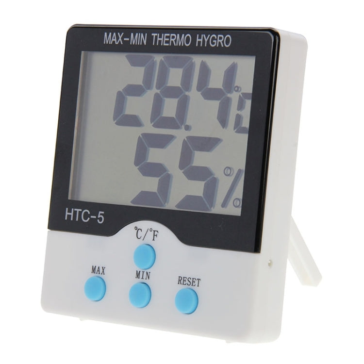 HTC-5 Digital Indoor Centigrade and Fahrenheit Thermometer & Hygrometer