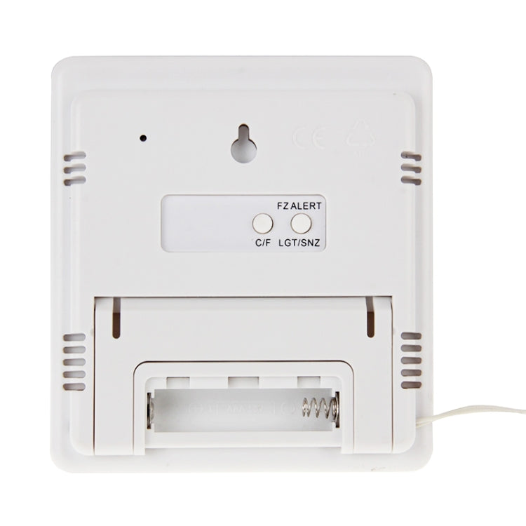 THC-08 Outdoor / Indoor LCD Digital Electronic Thermometer Hygrometer Alarm Clock(Grey)