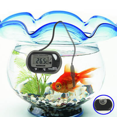 Digital Waterproof LCD Display Aquarium Thermometer(Black)
