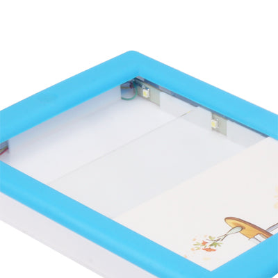 LED Light Photo Frame Rahmen Desktop Photo Display Wedding Photo Frame(Blue)