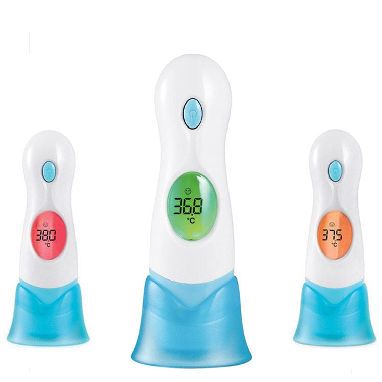 8 in 1 Heat Indicator Baby Adult Ear Forehead Ambient Temperature Meter IR Infrared Digital LCD Multifunctional Thermometer(Blue)
