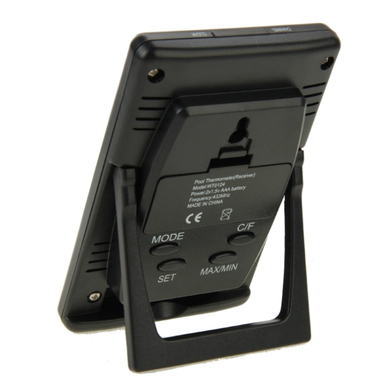 Wireless Indoor and Outdoor Solar Power Pool Thermometer with Alarm & Clock & Date