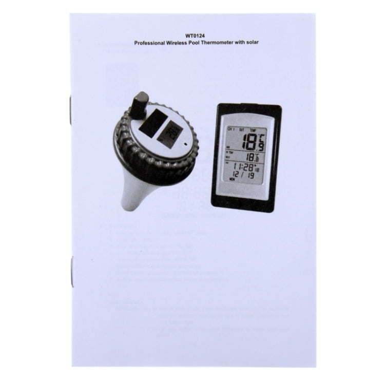 Wireless Indoor and Outdoor Solar Power Pool Thermometer with Alarm & Clock & Date