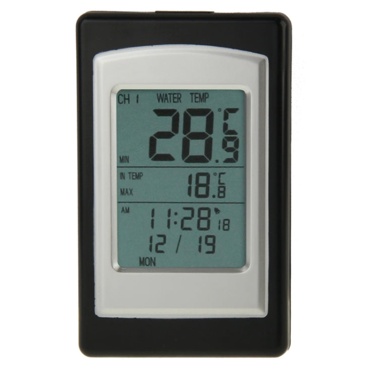 Wireless Indoor and Outdoor Solar Power Pool Thermometer with Alarm & Clock & Date