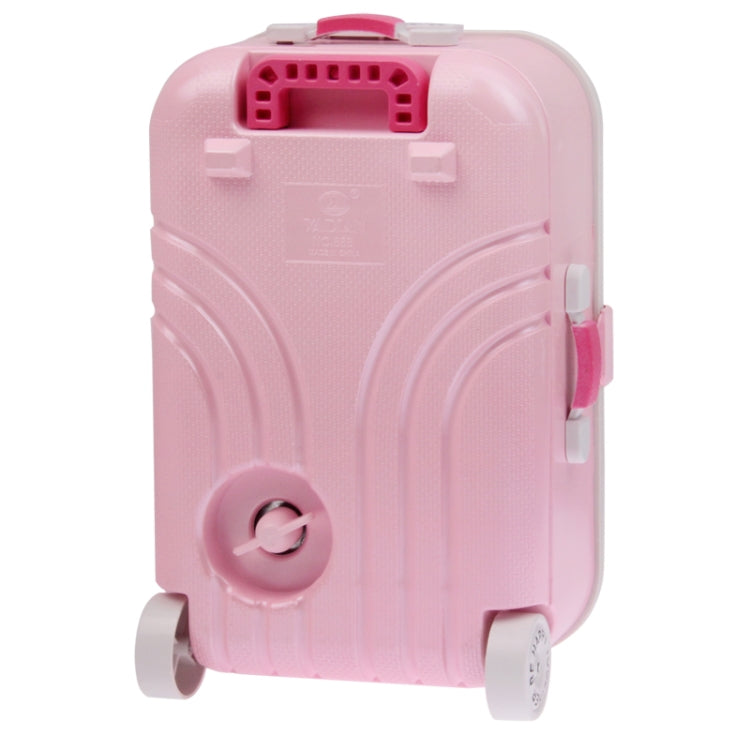 Cute Mini Suitcase Style Mechanical Music Box / Storage Box with Mirror & Ballet Girl(Pink)