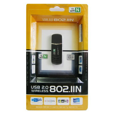 USB 2.0 Wireless 802.11N adapter(Black)