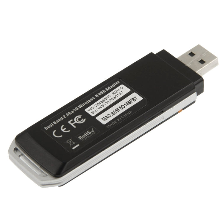 WS-WN688N5 300Mbs Dual Band 2.4G & 5G Wireless-N USB Adapter