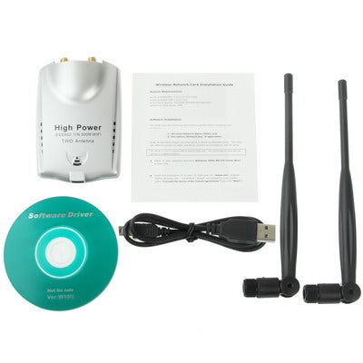 USB 2.0 Wireless Lan Card (BT3 Supporting) 11N 300Mbps(Silver)