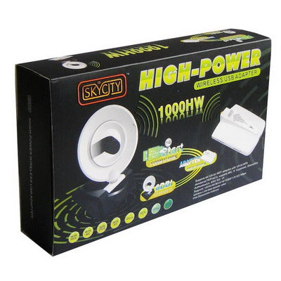 1000HW High-Power Wireless USB Adapter with Detachable Antenna