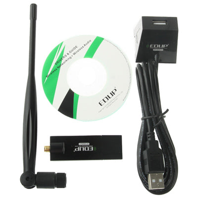 EDUP EP-MS8521 300Mbps High Definition TV Wireless 802.11N USB Network Card Adapter(Black)