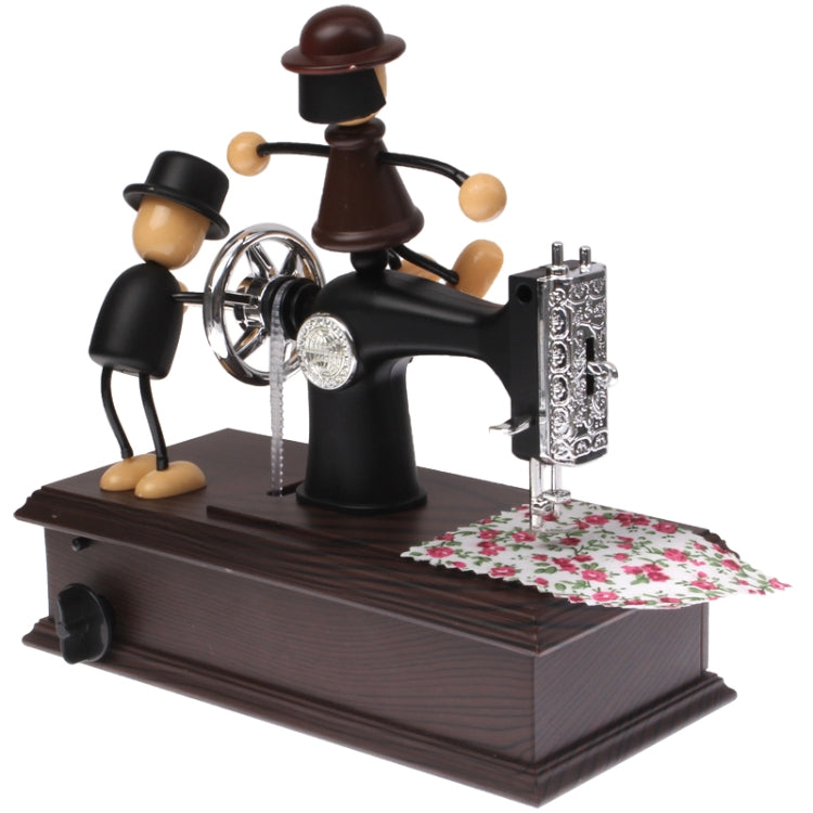 Vintage Mini Lovely Sewing Machine Design Music Box Toy Gift Sartorius Model
