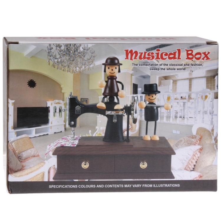Vintage Mini Lovely Sewing Machine Design Music Box Toy Gift Sartorius Model