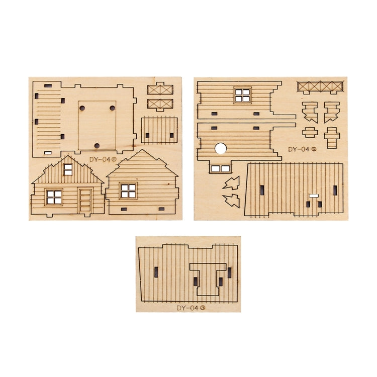 3D Wood Craft House Style Assembly DIY Music Box