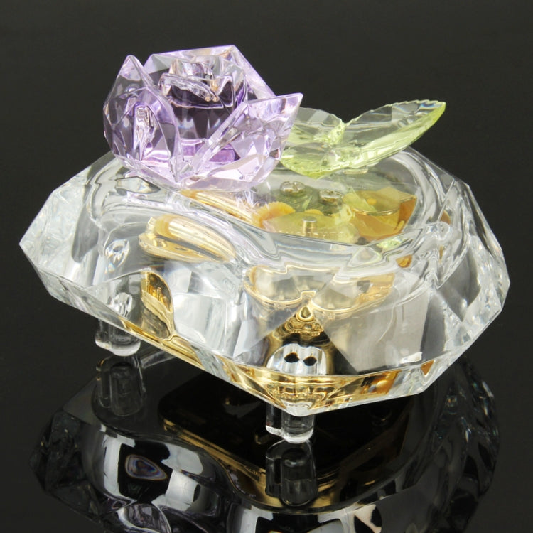 Transparent Crystal Heart Shape Music Box (NO.8085)
