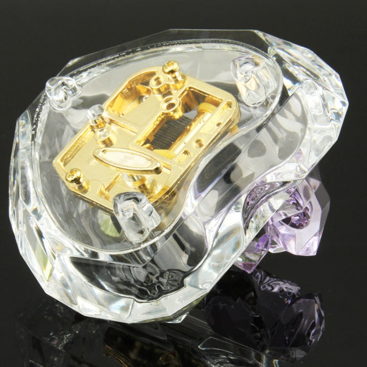 Transparent Crystal Heart Shape Music Box (NO.8085)
