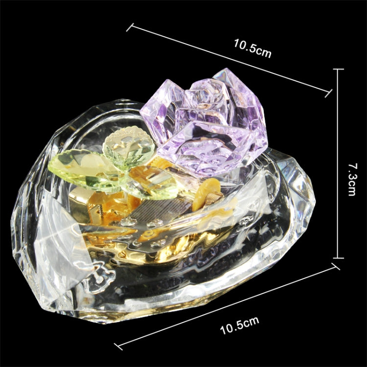 Transparent Crystal Heart Shape Music Box (NO.8085)
