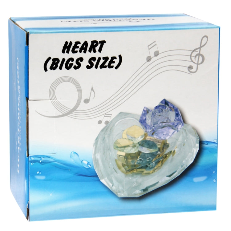 Transparent Crystal Heart Shape Music Box (NO.8085)